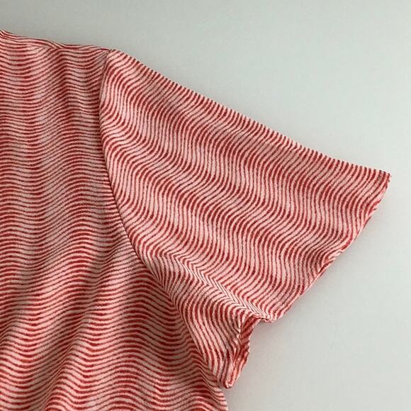 Michael Michael Kors V Neck front waist tie Blouse Size Large EUC - Picture 6 of 10